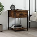 Miniatyrbilde 2 av 11: vidaXL Nattbord røkt eik 44x45x58 cm konstruert tre