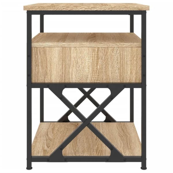 vidaXL sengebord 40x42x55 cm konstrueret træ sonoma-eg
