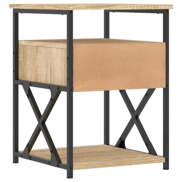 vidaXL sengebord 40x42x55 cm konstrueret træ sonoma-eg