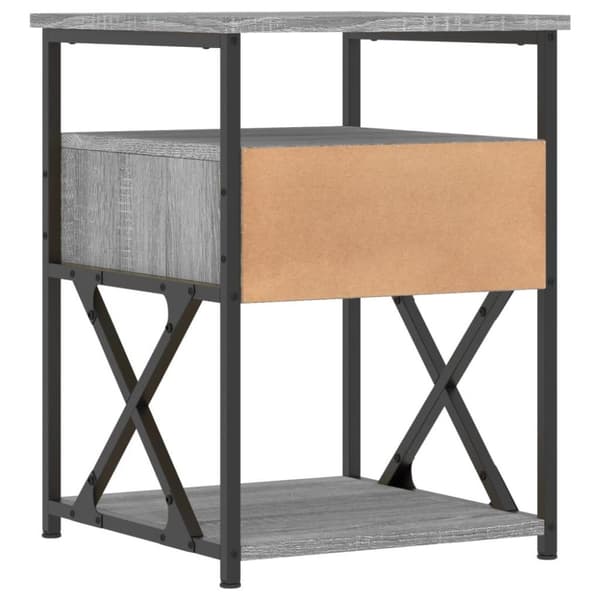vidaXL sengebord 40x42x55 cm konstrueret træ grå sonoma-eg