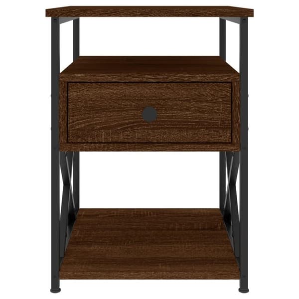vidaXL Nattbord brun eik 40x42x55 cm konstruert tre