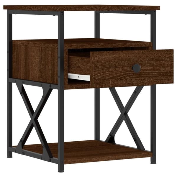 vidaXL Nattbord brun eik 40x42x55 cm konstruert tre