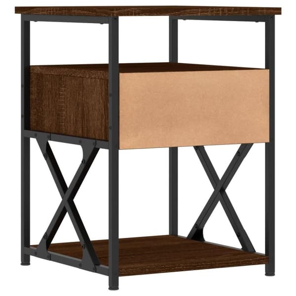 vidaXL Nattbord brun eik 40x42x55 cm konstruert tre