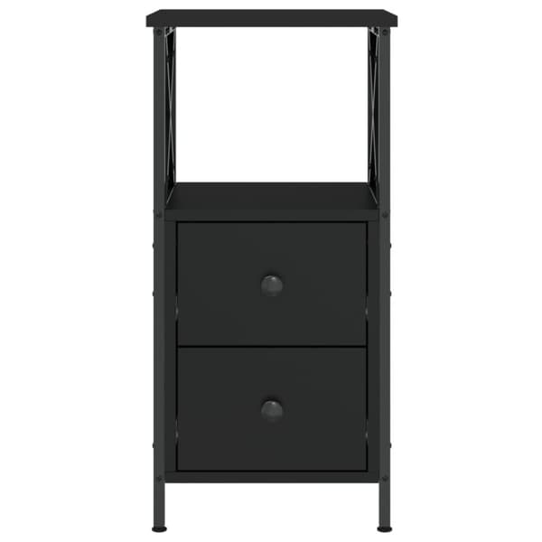vidaXL Nattbord svart 34x35,5x70 cm konstruert tre