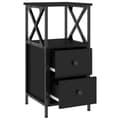 Miniatyrbillede 4 af 11: vidaXL sengebord 34x35,5x70 cm konstrueret træ sort