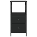Miniatyrbillede 5 af 11: vidaXL sengebord 34x35,5x70 cm konstrueret træ sort