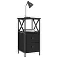 Miniatyrbillede 2 af 11: vidaXL sengebord 34x35,5x70 cm konstrueret træ sort