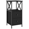Miniatyrbillede 1 af 11: vidaXL sengebord 34x35,5x70 cm konstrueret træ sort