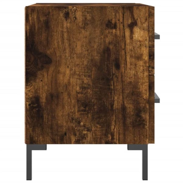 vidaXL Yöpöydät 2 kpl savutammi 40x35x47,5 cm tekninen puu