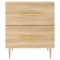 Miniatyrbillede 5 af 11: vidaXL sengeborde 2 stk. 40x35x47,5 cm konstrueret træ sonoma-eg