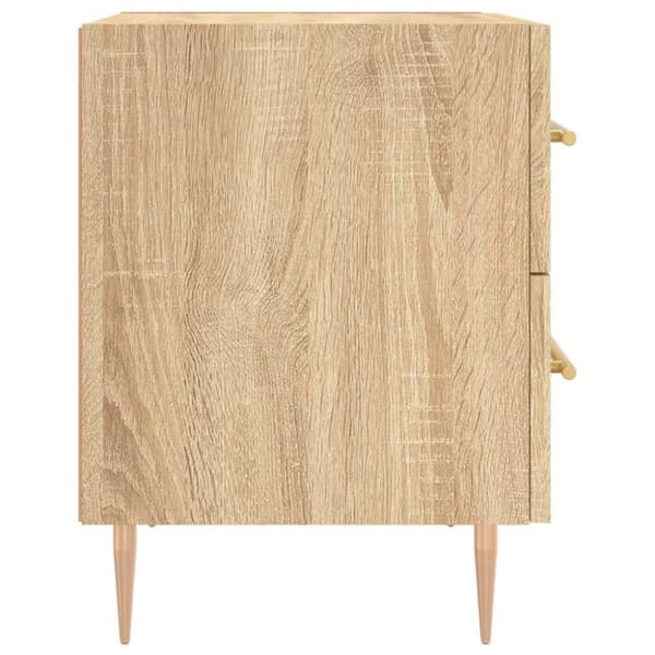 vidaXL sengeborde 2 stk. 40x35x47,5 cm konstrueret træ sonoma-eg