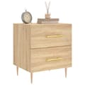 Miniatyrbillede 2 af 11: vidaXL sengeborde 2 stk. 40x35x47,5 cm konstrueret træ sonoma-eg
