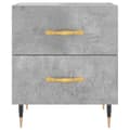 Miniatyrbilde 5 av 11: vidaXL Nattbord 2 stk betonggrå 40x35x47,5 cm konstruert tre