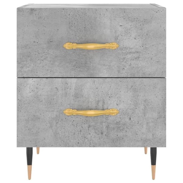 vidaXL Nattbord 2 stk betonggrå 40x35x47,5 cm konstruert tre