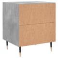 Miniatyrbilde 8 av 11: vidaXL Nattbord 2 stk betonggrå 40x35x47,5 cm konstruert tre