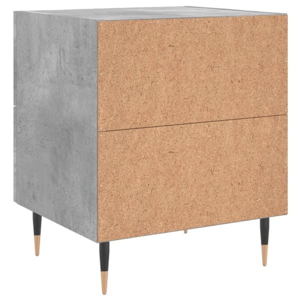 vidaXL Nattbord 2 stk betonggrå 40x35x47,5 cm konstruert tre