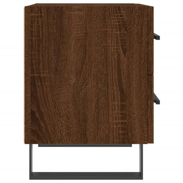 vidaXL Nattbord 2 stk brun eik 40x35x47,5 cm konstruert tre