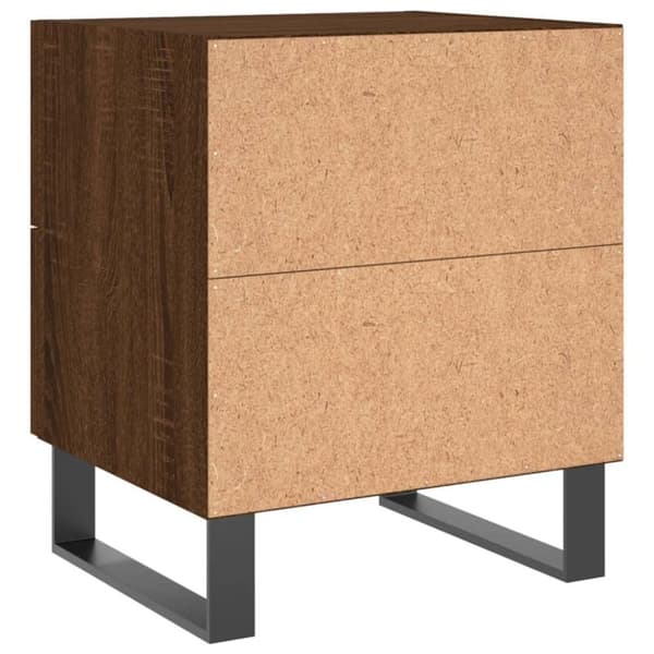 vidaXL Nattbord 2 stk brun eik 40x35x47,5 cm konstruert tre
