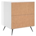 Miniatyrbilde 5 av 11: vidaXL Nattbord høyglans hvit 40x35x47,5 cm konstruert tre