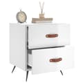 Miniatyrbilde 6 av 11: vidaXL Nattbord høyglans hvit 40x35x47,5 cm konstruert tre