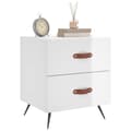 Miniatyrbilde 7 av 11: vidaXL Nattbord høyglans hvit 40x35x47,5 cm konstruert tre