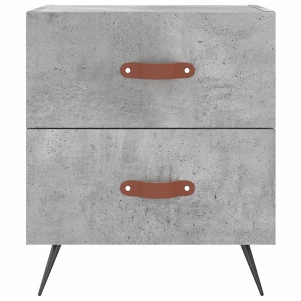 vidaXL Nattbord betonggrå 40x35x47,5 cm konstruert tre