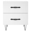 Miniatyrbilde 5 av 11: vidaXL Nattbord 2 stk hvit 40x35x47,5 cm konstruert tre