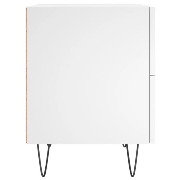 vidaXL Nattbord 2 stk hvit 40x35x47,5 cm konstruert tre