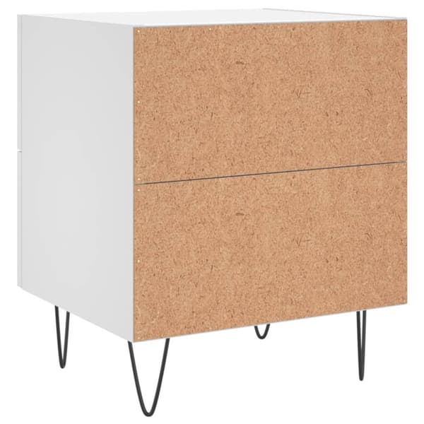 vidaXL Nattbord 2 stk hvit 40x35x47,5 cm konstruert tre