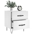 Miniatyrbillede 2 af 11: vidaXL sengeborde 2 stk. 40x35x47,5 cm konstrueret træ hvid