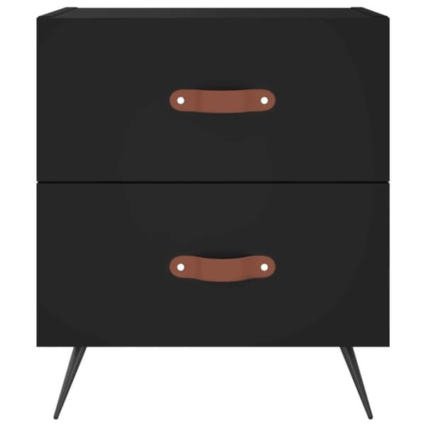 vidaXL Nattbord 2 stk svart 40x35x47,5 cm konstruert tre