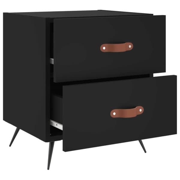 vidaXL Nattbord 2 stk svart 40x35x47,5 cm konstruert tre