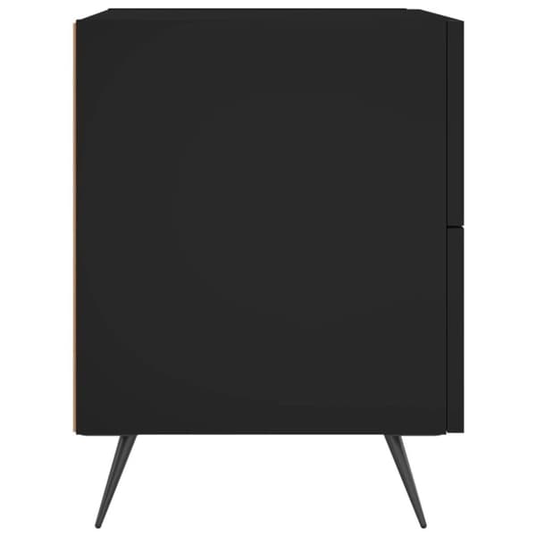 vidaXL Yöpöydät 2 kpl musta 40x35x47,5 cm tekninen puu