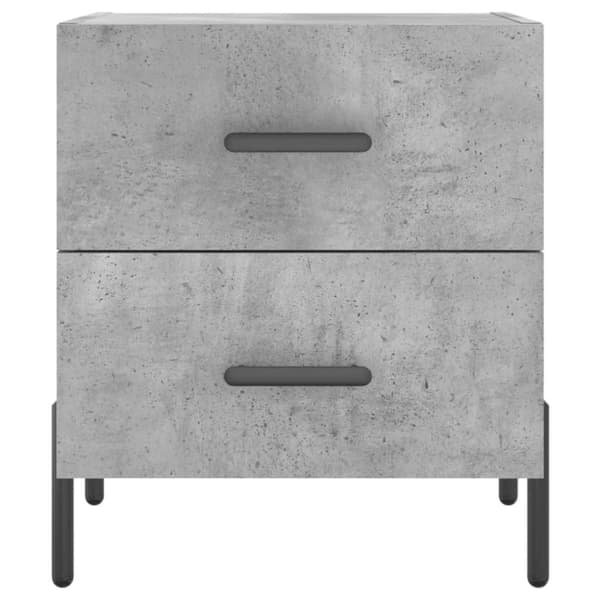 vidaXL Nattbord 2 stk betonggrå 40x35x47,5 cm konstruert tre