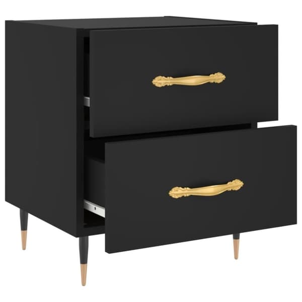 vidaXL sengebord 40x35x47,5 cm konstrueret træ sort