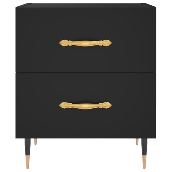 vidaXL sengebord 40x35x47,5 cm konstrueret træ sort