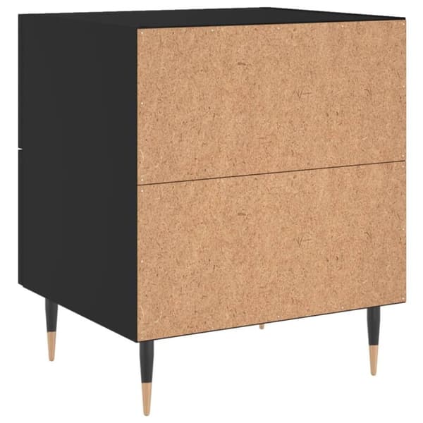 vidaXL sengebord 40x35x47,5 cm konstrueret træ sort