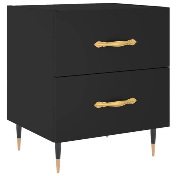 vidaXL sengebord 40x35x47,5 cm konstrueret træ sort