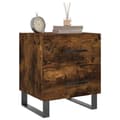 Pikkukuva 2 / 11: vidaXL Yöpöydät 2 kpl savutammi 40x35x47,5 cm tekninen puu