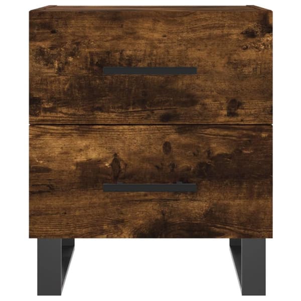 vidaXL Nattbord 2 stk røkt eik 40x35x47,5 cm konstruert tre