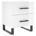 Miniatyrbilde 4 av 11: vidaXL Nattbord 2 stk høyglans hvit 40x35x47,5 cm konstruert tre