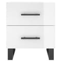 Miniatyrbilde 5 av 11: vidaXL Nattbord 2 stk høyglans hvit 40x35x47,5 cm konstruert tre