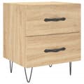 Miniatyrbilde 4 av 11: vidaXL Nattbord 2 stk sonoma eik 40x35x47,5 cm konstruert tre