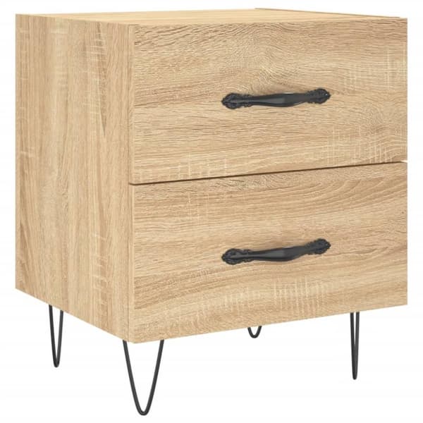 vidaXL Nattbord 2 stk sonoma eik 40x35x47,5 cm konstruert tre