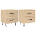 Miniatyrbilde 1 av 11: vidaXL Nattbord 2 stk sonoma eik 40x35x47,5 cm konstruert tre