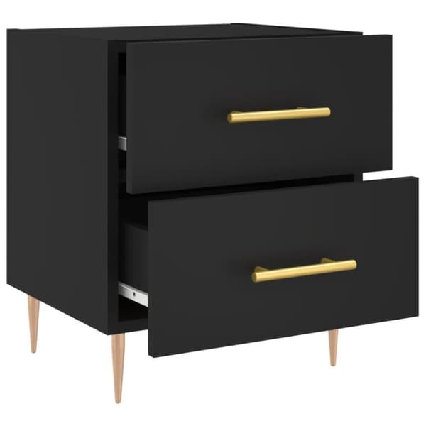vidaXL sengebord 40x35x47,5 cm konstrueret træ sort