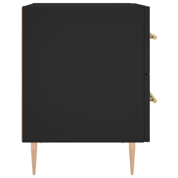 vidaXL sengebord 40x35x47,5 cm konstrueret træ sort