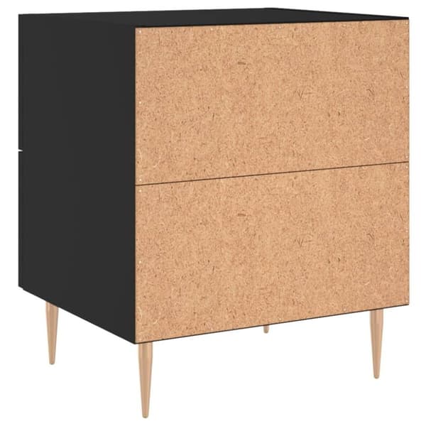vidaXL sengebord 40x35x47,5 cm konstrueret træ sort