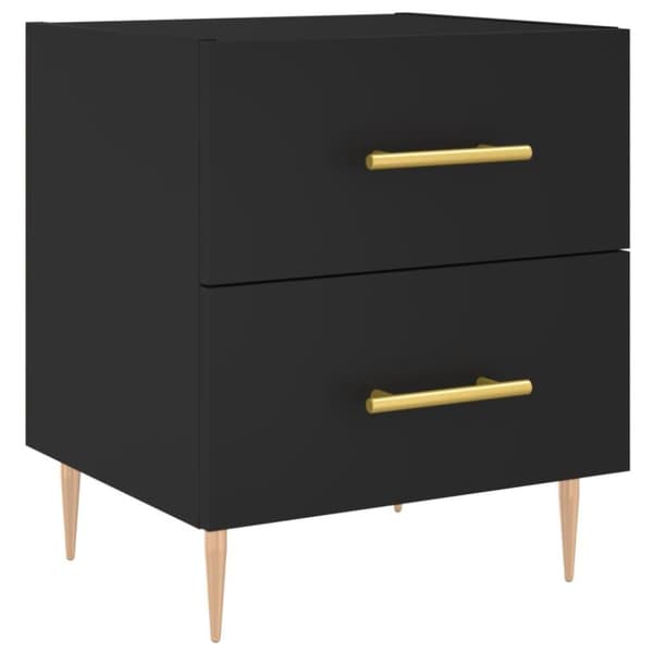 vidaXL sengebord 40x35x47,5 cm konstrueret træ sort