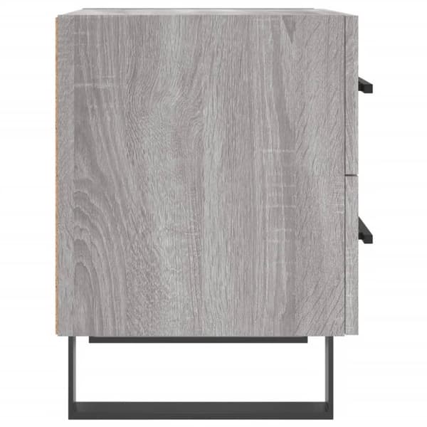 vidaXL sengeborde 2 stk. 40x35x47,5 cm konstrueret træ grå sonoma-eg
